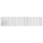 vidaXL Lit surélevé à gabion Fer galvanisé 470x50x100 cm