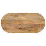 vidaXL Dessus de table 120x60x3 8 cm ovale bois massif de manguier