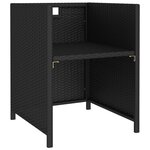 vidaXL Mobilier à dîner de jardin 6Pièces et coussins Résine tressée Noir