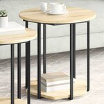 vidaXL Ensemble de tables d'appoint 2 Pièces Chêne Sonoma et noir