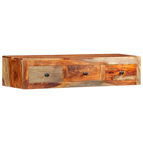vidaXL Table console murale 100x25x20 cm Bois massif