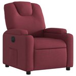 vidaXL Fauteuil inclinable électrique Rouge bordeaux Tissu