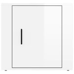 vidaXL Table de chevet Blanc brillant 50x39x47 cm