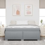 vidaXL Cadre de lit avec matelas Gris clair 180 x 200 cm tissu