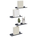 vidaXL Étagère flottante 4 Pièces Anthracite 30 x 9 x 2 5 cm Acier