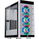 CORSAIR Boîtier connecté iCUE 465X - ATX Moyen-Tour - RGB Blanc