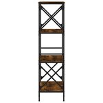 vidaXL Bibliothèque 4 niveaux chêne fumé 59x35x132cm bois d'ingénierie