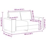 vidaXL Canapé causeuse gris foncé 120 cm tissu velours côtelé