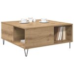 vidaXL Table basse Chêne artisanal 80 x 80 x 36 5 cm Bois d'ingénierie