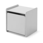 Vipack Table de chevet avec porte Kiddy Bois Gris froid