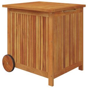 vidaXL Boîte de rangement de jardin avec roues 60x50x58 cm Bois acacia