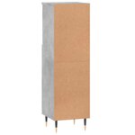 vidaXL Armoire de salle de bain gris béton 30x30x100 cm