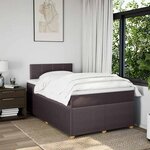 vidaXL Sommier à lattes de lit avec matelas Marron foncé 120x200 cm