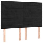vidaXL Sommier à lattes de lit avec matelas LED Noir 140x200cm Velours