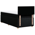 vidaXL Sommier à lattes de lit avec matelas Noir 100x200 cm Tissu