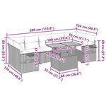 vidaXL Salon de jardin avec coussins 8 Pièces beige résine tressée