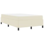 vidaXL Cadre de lit avec matelas Crème 120 x 200 cm Faux cuir