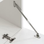 vidaXL Meuble TV à vitrine murale avec lumière LED 4 Pièces noir