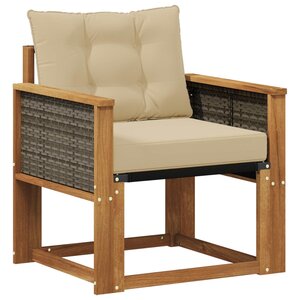 vidaXL Sofa de milieu extérieur Bois d'Acacia Massif Naturel