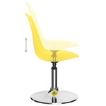 Vidaxl chaises de salle à manger pivotantes 4 pièces jaune similicuir