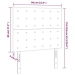 vidaXL Têtes de lit 2 Pièces Taupe 90x5x78/88 cm Tissu
