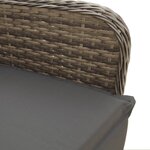 vidaXL Ensemble de bistro de jardin 9 Pièces coussins gris poly rotin