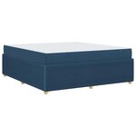 vidaXL Cadre de lit avec matelas avec matelas Bleu 180 x 200 cm tissu