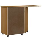 vidaXL Armoire roulante avec bureau MOSS marron miel bois de pin