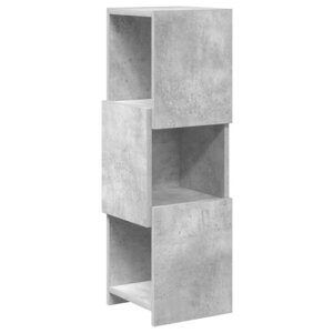 vidaXL Meuble d'angle Gris béton 25 5x25x80cm Bois d'ingénierie