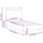 vidaXL Cadre de lit pour tout-petit avec tête de lit Noir 70 x 140 cm