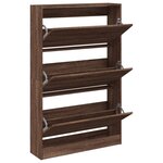 vidaXL Armoire à chaussures chêne marron 80x21x125 5cm bois ingénierie