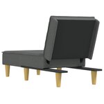vidaXL Chaise longue gris foncé tissu