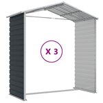 vidaXL Abri de jardin anthracite 191x300x198 cm acier galvanisé