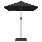 vidaXL Parasol de jardin Noir 385 x 209 x 244 cm tissu