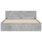 vidaXL Cadre de lit sans matelas gris béton 150x200 cm