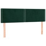 vidaXL Têtes de lit 2 Pièces Vert foncé 72x5x78/88 cm Velours