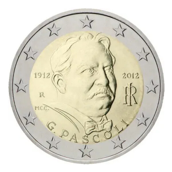 2 euros commémorative Italie 2012 - Giovanni Pascoli.