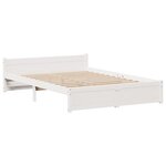 vidaXL Cadre de lit avec tête de lit sans matelas blanc 140x200 cm