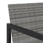 vidaXL Salon de jardin 7 Pièces avec coussins Résine tressée Gris