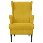 vidaXL Fauteuil Jaune Velours