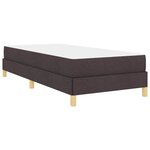 vidaXL Lit à ressorts Marron 90 x 200 cm Tissu  Bois Engineered