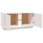 vidaXL Meuble TV Blanc 80x35x40 5 cm Bois de pin massif