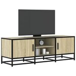 vidaXL Meuble TV chêne sonoma 120x35x41 cm bois d'ingénierie et métal