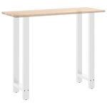 vidaXL Pieds de table de bar Blanc 2 pièces 50 x (110-111) cm Acier