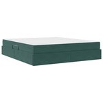 vidaXL Lit avec rangement et matelas Vert foncé 160 x 200 cm Velours