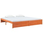 vidaXL Cadre de lit Cire marron 180 x 200 cm Bois de Pin Massif