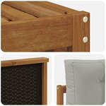 vidaXL Ensemble de canapés d'extérieur 8 Pièces Naturel et gris clair