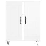 vidaXL Buffet haut Blanc brillant 69 5x34x180 cm Bois d'ingénierie