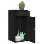 vidaXL Armoire de rangement de jardin noir 55x55x111 cm résine tressée