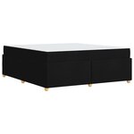 vidaXL Cadre de lit avec matelas Noir 180 x 200 cm tissu